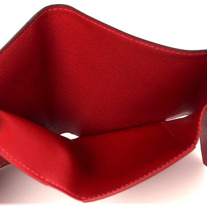 Louis Vuitton Damier Ebene Victorine Wallet Red 6 of 10