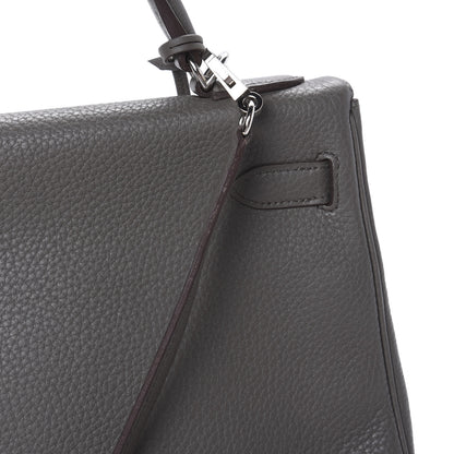 Hermes Taurillon Clemence Kelly Retourne 32 Etain 9 of 14
