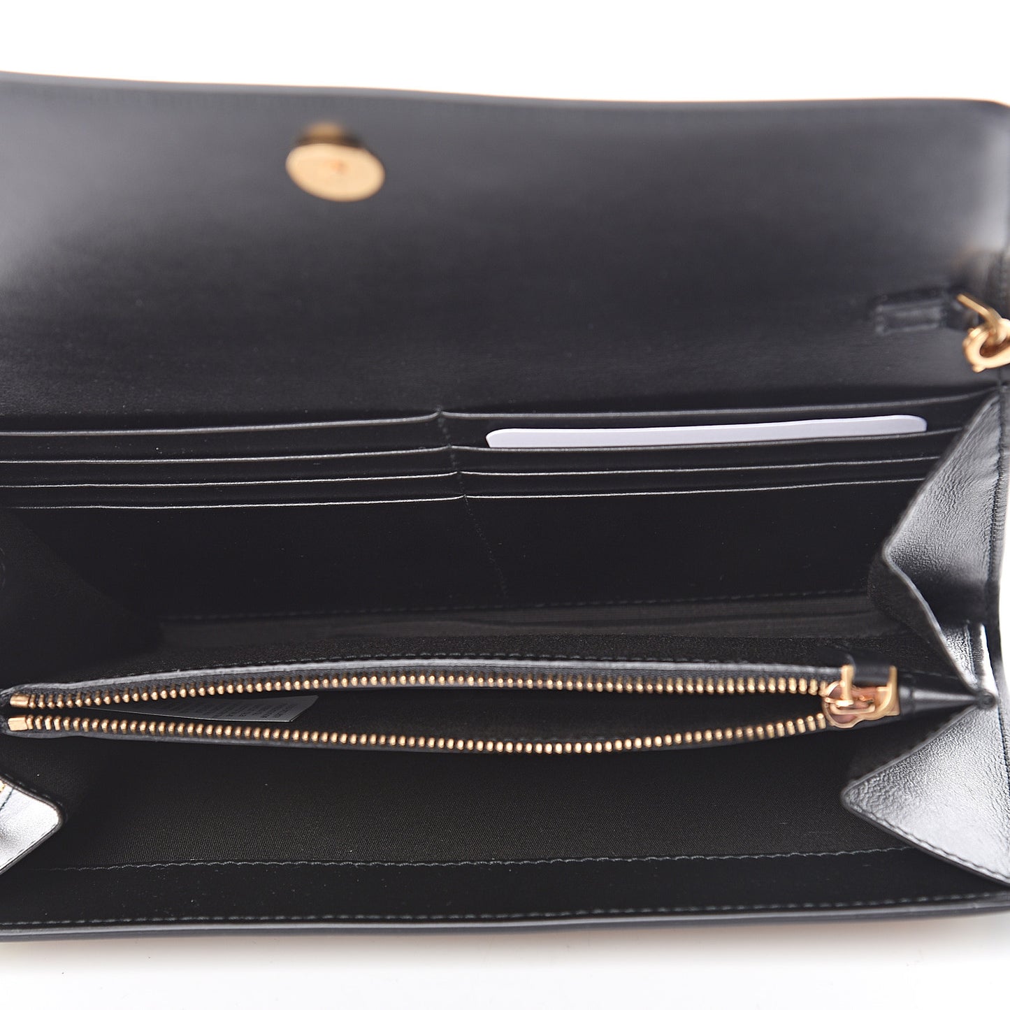 Calfskin 90's Vintage Logo Chain Evening Bag Black