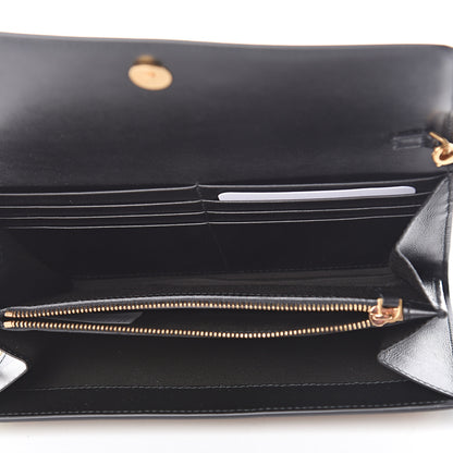 Versace Calfskin 90's Vintage Logo Chain Evening Bag Black 5 of 9