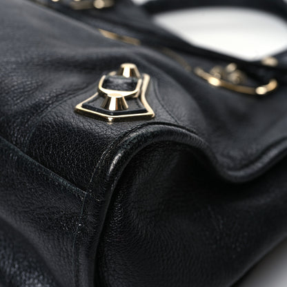 Balenciaga Chevre Gold Metallic Edge Hardware City Black 10 of 17