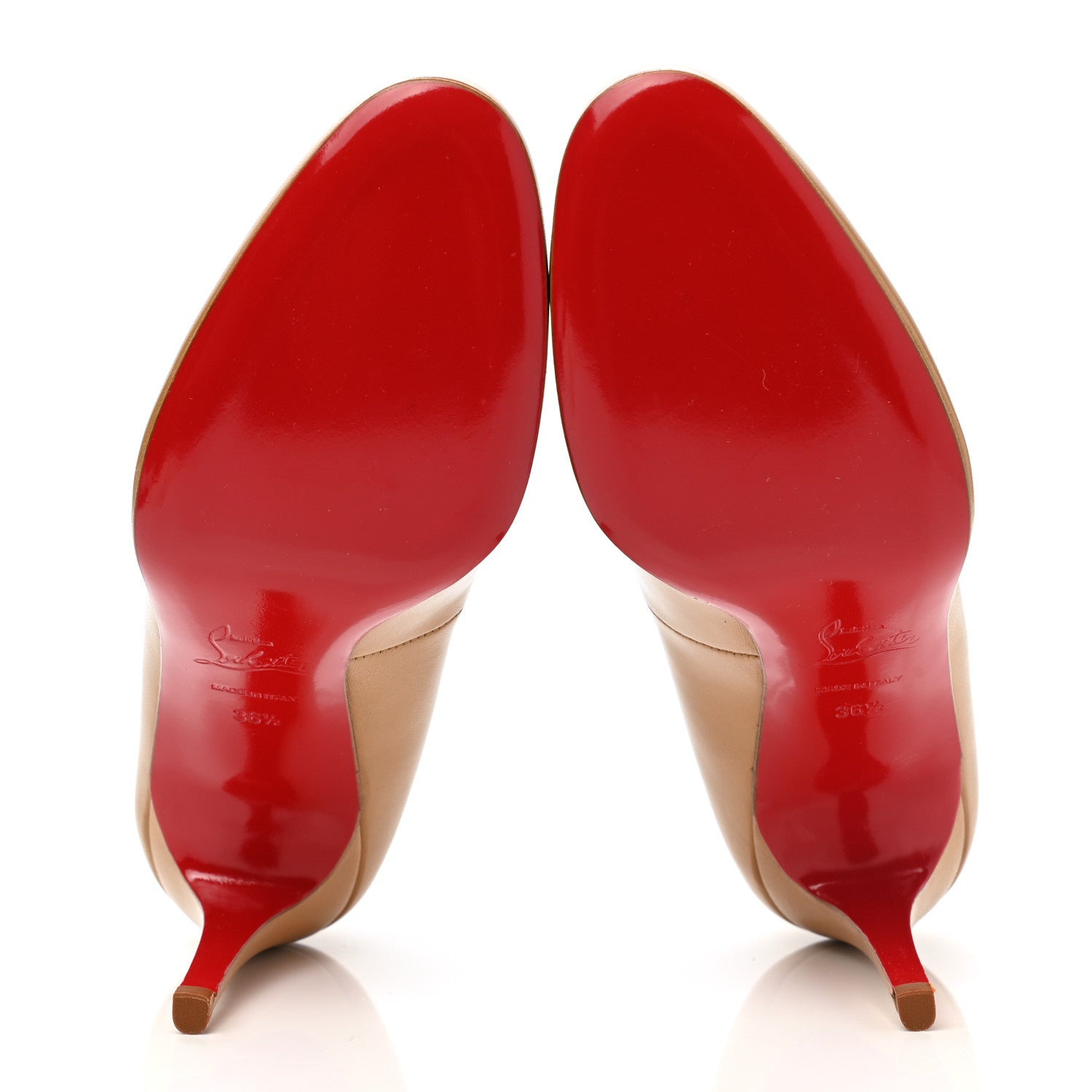Christian Louboutin Nappa Mary Jane 85 Pumps 36.5 Beige 5 of 8