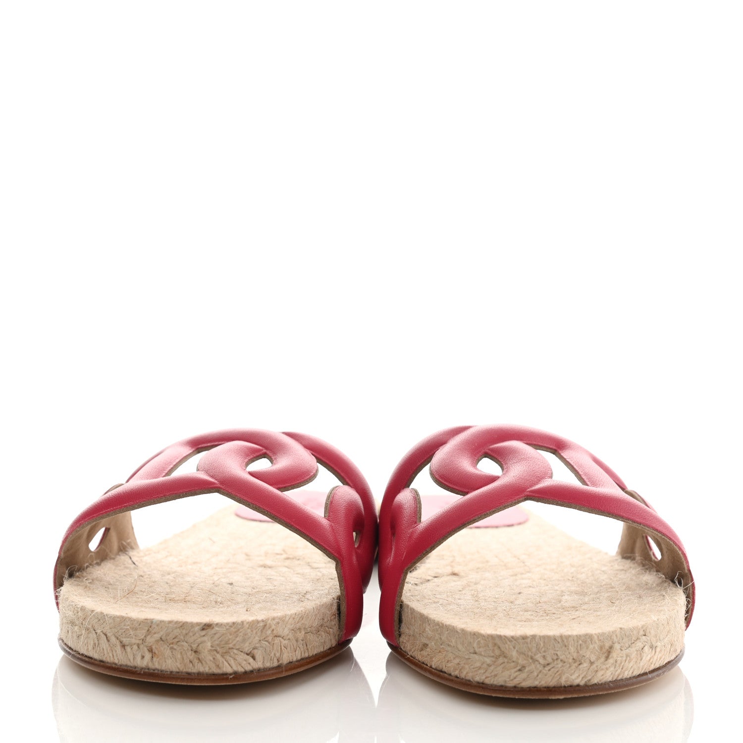 Hermes Nappa Famosa Espadrille Sandals 38 Rosa Framboise 2 of 8