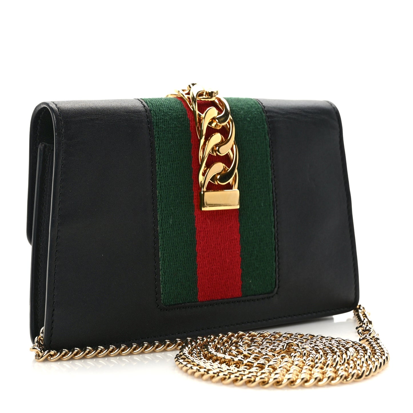 Calfskin Super Mini Sylvie Chain Shoulder Bag Black