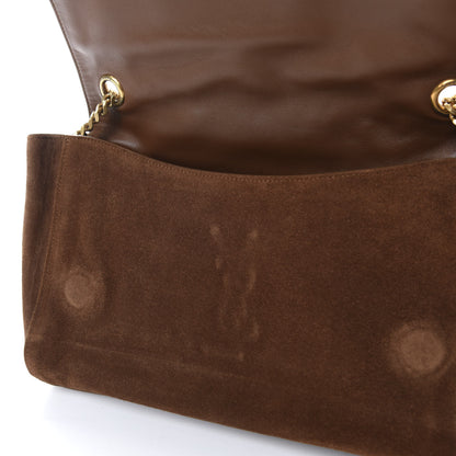 Saint Laurent Suede Braided Monogram Large Kate Satchel Brown 17 of 17