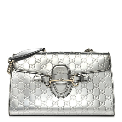 Gucci Shine Guccissima Medium Emily Chain Shoulder Bag Sasso 1 of 10