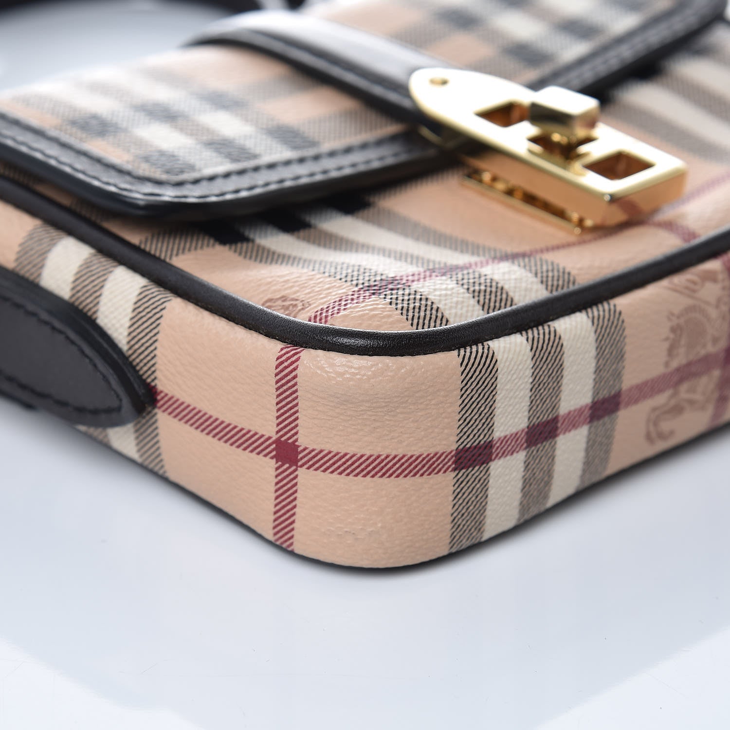 Burberry Haymarket Check Crossbody Black 8 of 9