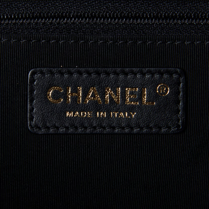 Chanel Bullskin Stitched Small Shopping Tote Black 6 of 10