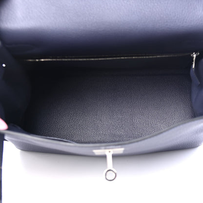 Hermes Togo Matte Alligator Kelly Retourne Touch 28 Bleu Nuit 5 of 10
