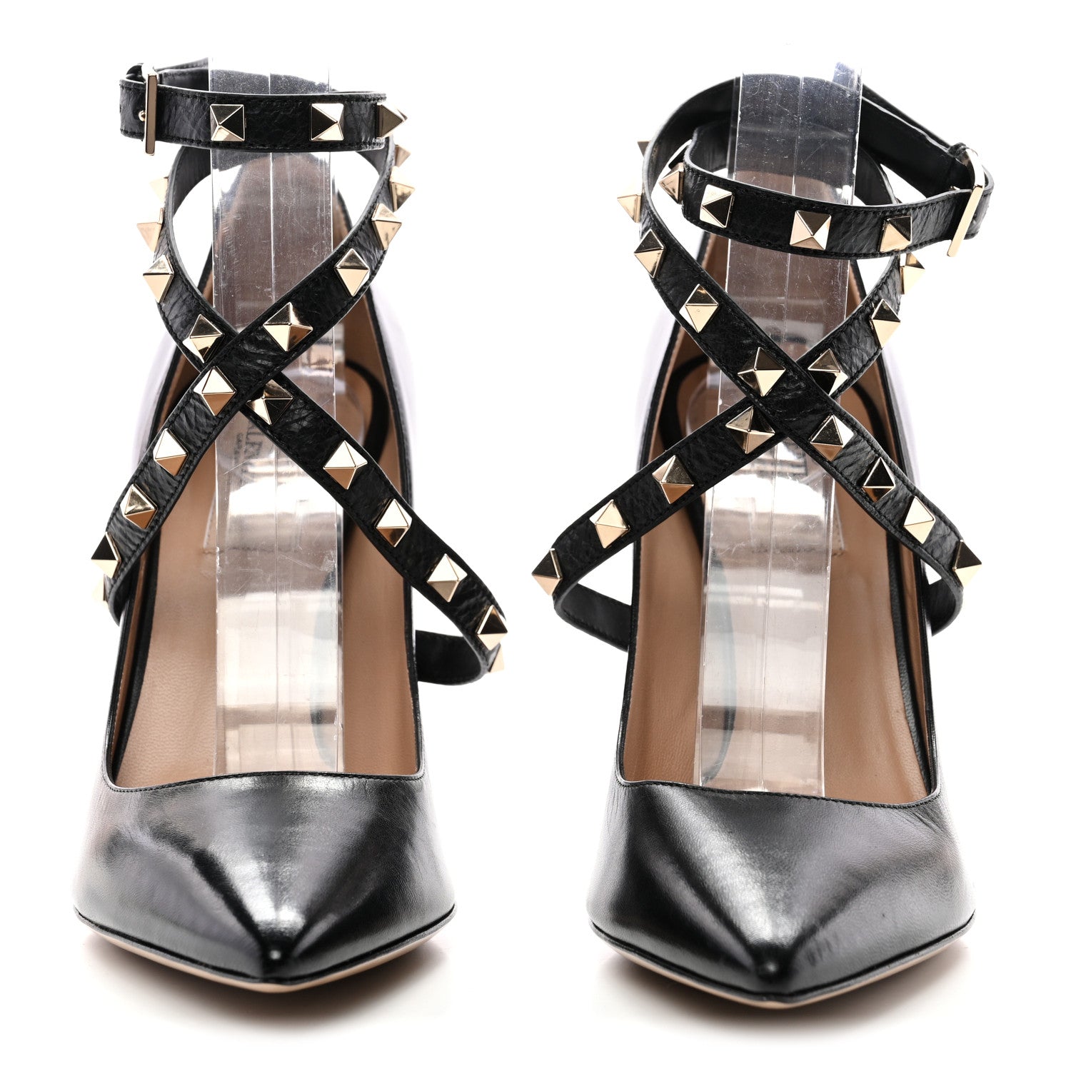 Valentino Garavani Nappa Rockstud Ankle Strap 105mm Pumps 37.5 Black 3 of 11