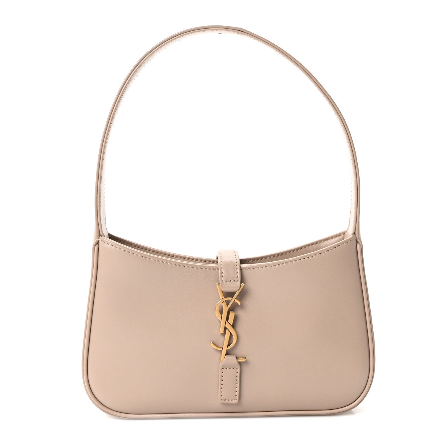 Saint Laurent Vegetable Le 5 A 7 Mini Hobo Dark Beige 1 of 10