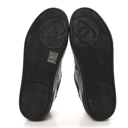 Chanel Calfskin CC Womens Sneakers 37.5 Black 7 of 10
