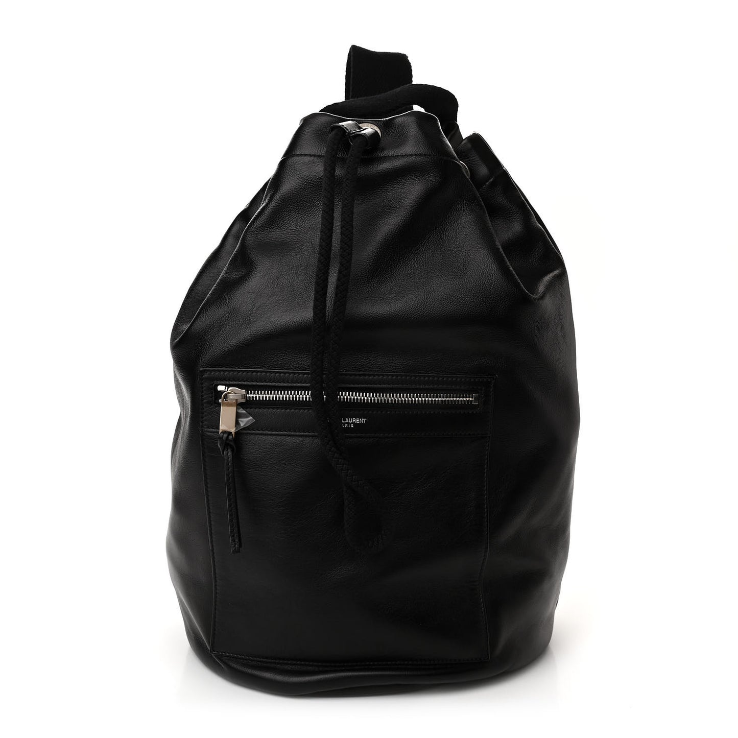 Smooth Calfskin City Sailor Drawstring Backpack Black