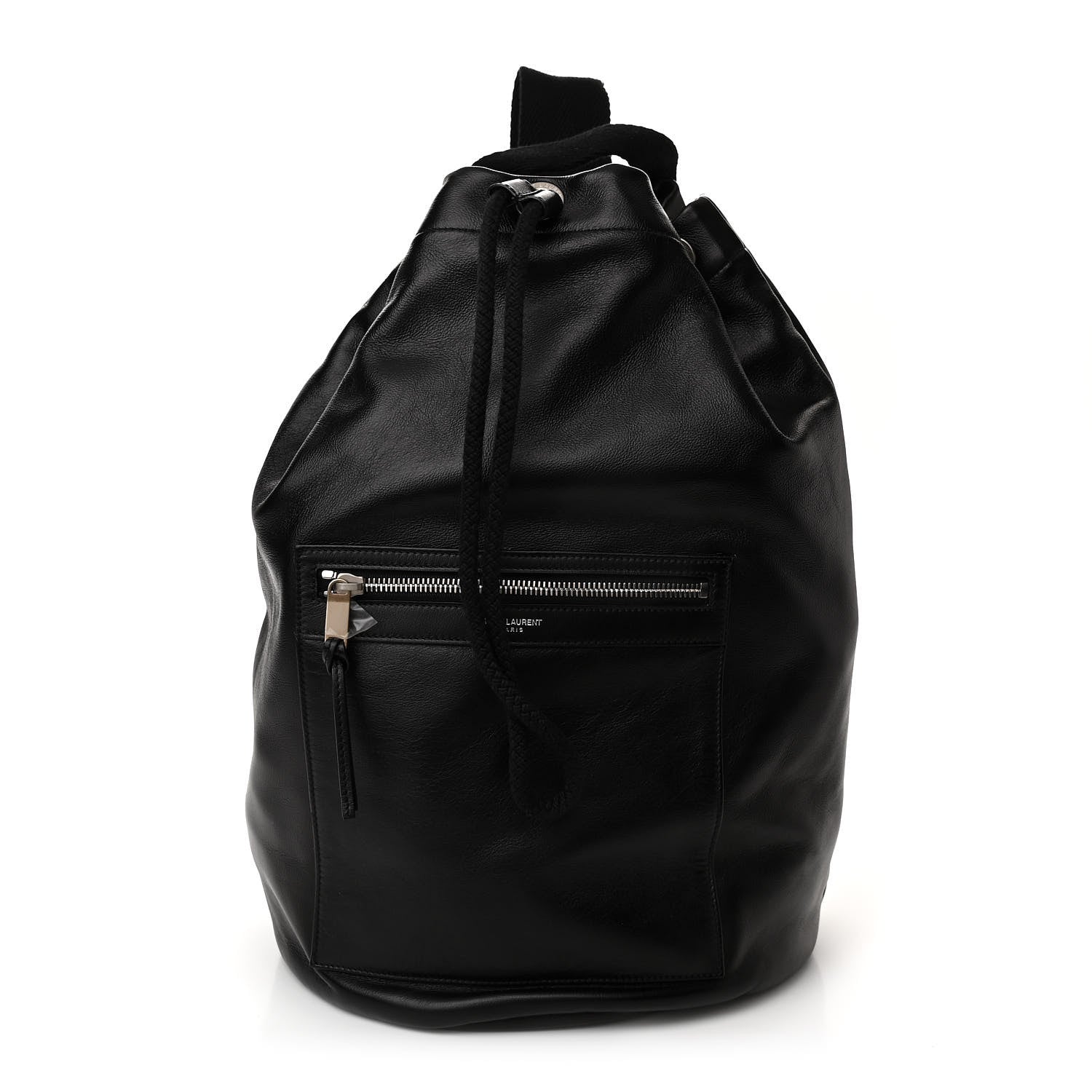 Saint Laurent Smooth Calfskin City Sailor Drawstring Backpack Black 3 of 11