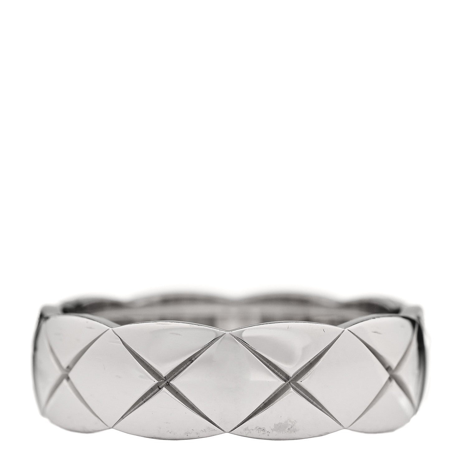 Chanel 18K White Gold Small Coco Crush Ring 62 10 3 of 6