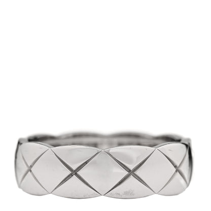 Chanel 18K White Gold Small Coco Crush Ring 62 10 3 of 6