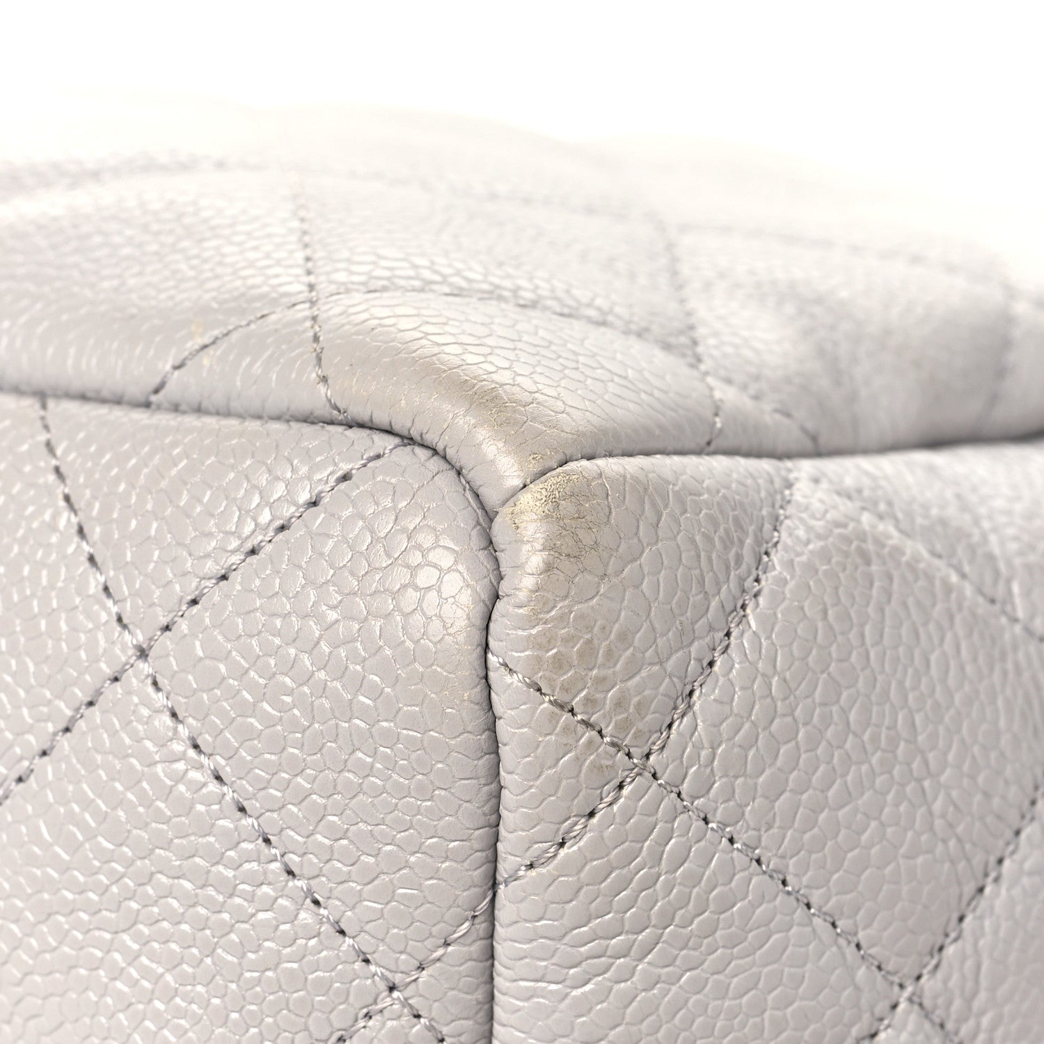 Chanel Caviar Quilted Small Chain Bucket Bag Light Gray 12 of 15