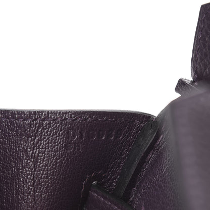 Hermes Taurillon Clemence Birkin 30 Raisin 7 of 10
