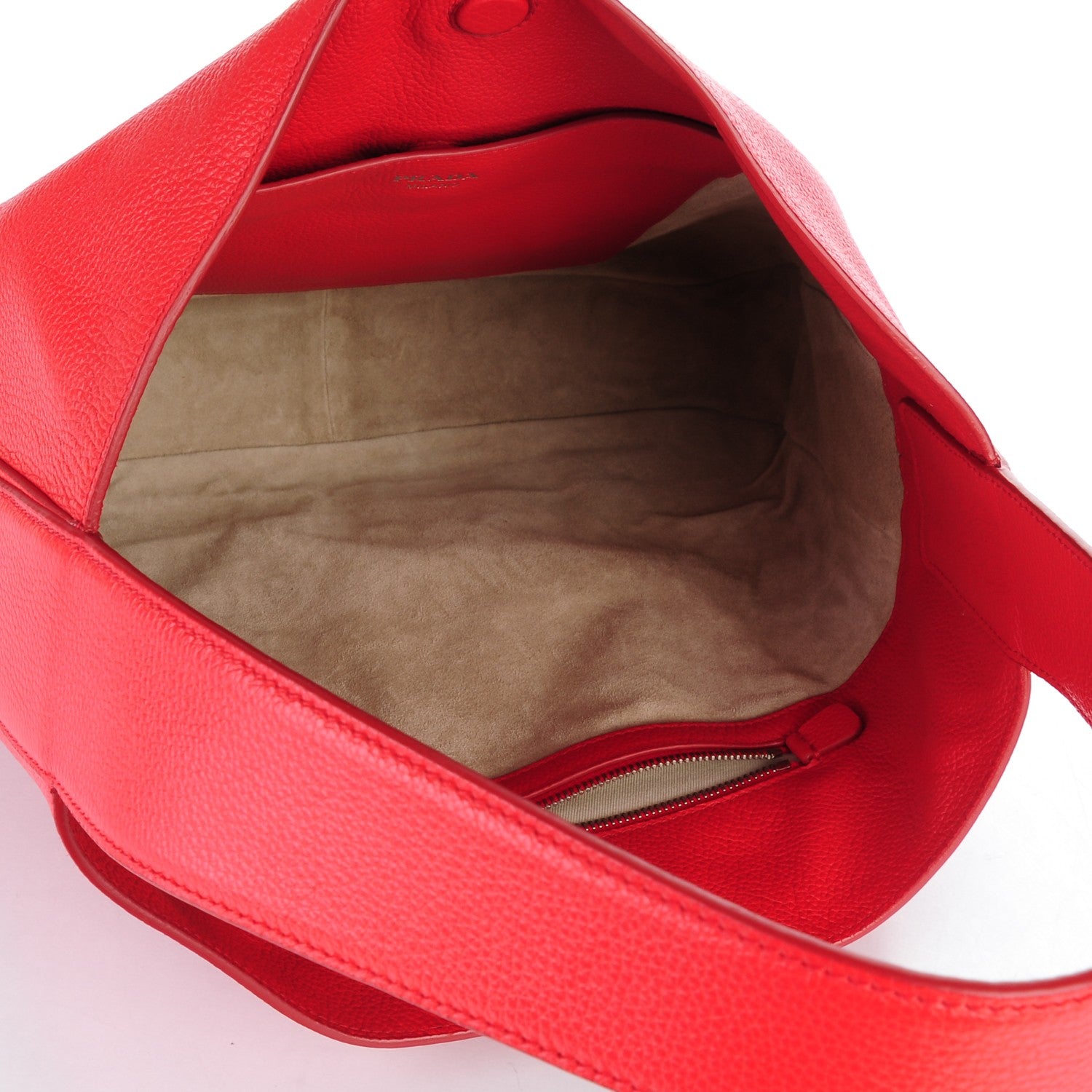 Prada Vitello Daino Hobo Bag Lacca 5 of 7