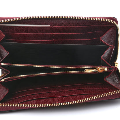 Gucci Grainy Calfskin Zumi Zip Around Wallet Vintage Bordeaux 5 of 7