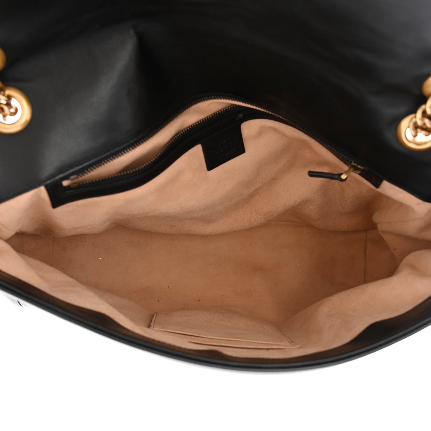 Gucci Calfskin Matelasse Large GG Marmont Shoulder Bag Black 5 of 11