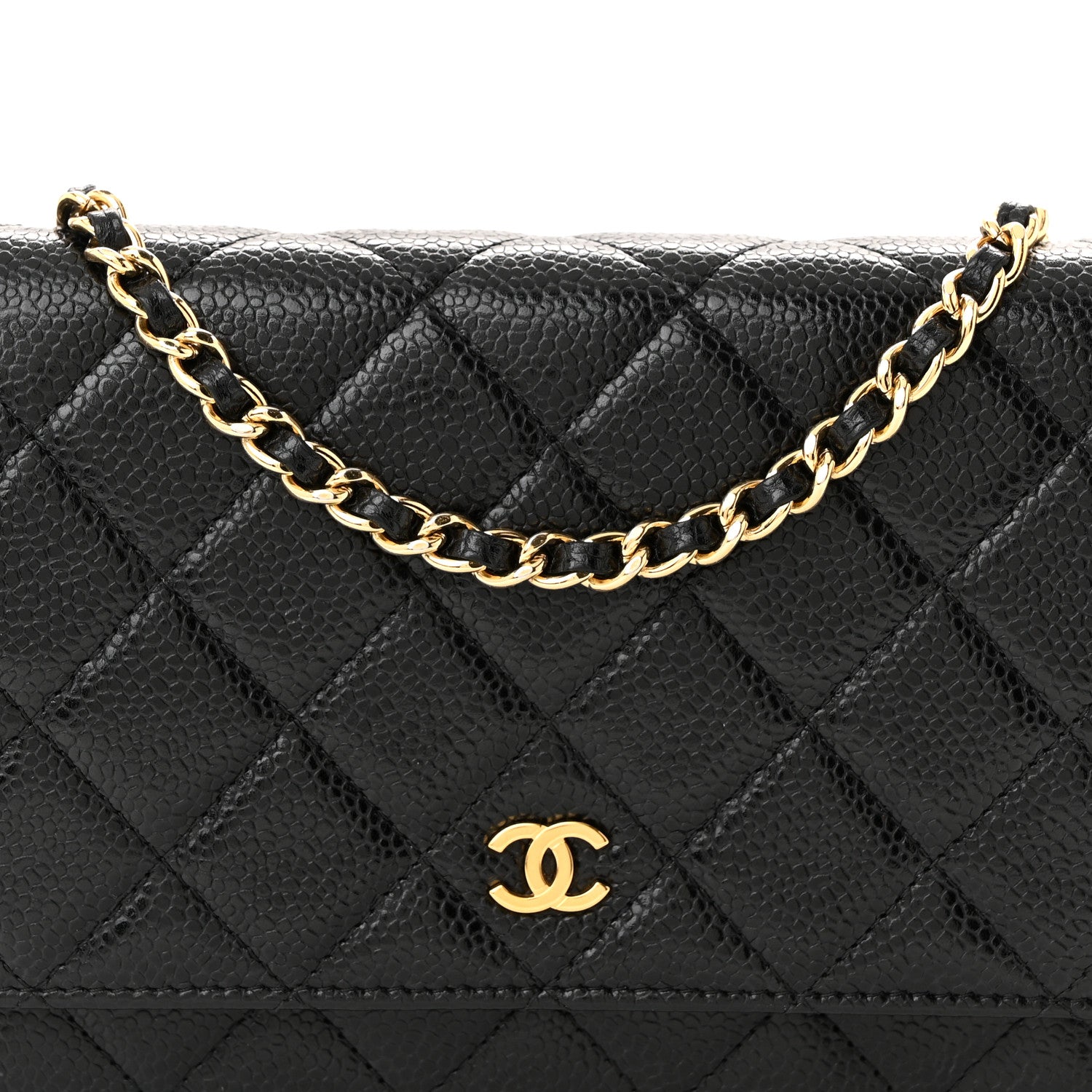 Chanel Caviar Quilted Wallet on Chain WOC Black 9 of 12