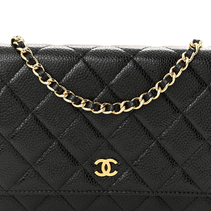 Chanel Caviar Quilted Wallet on Chain WOC Black 9 of 12