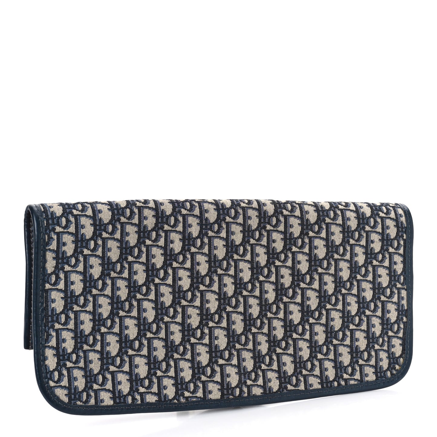 Oblique Fold Over Clutch Blue