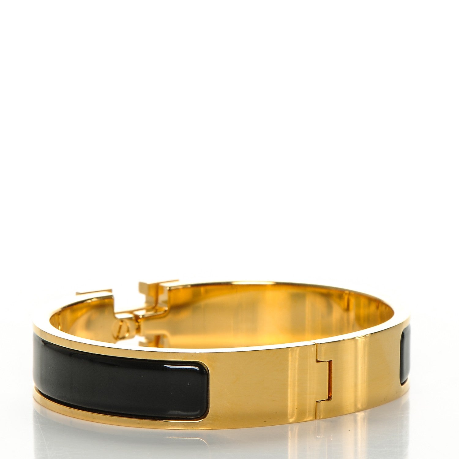 Hermes Enamel Narrow Clic Clac H Bracelet PM Black 3 of 5
