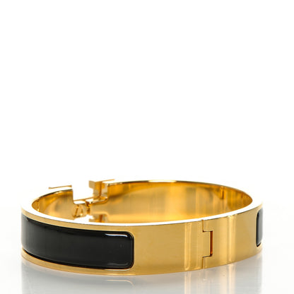 Hermes Enamel Narrow Clic Clac H Bracelet PM Black 3 of 5