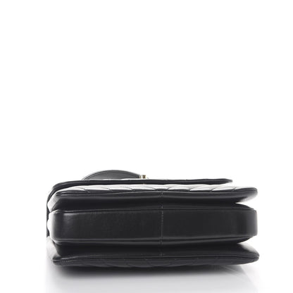 Chanel Lambskin Chevron Quilted Small Trendy CC Dual Handle Flap Bag Black 4 of 9