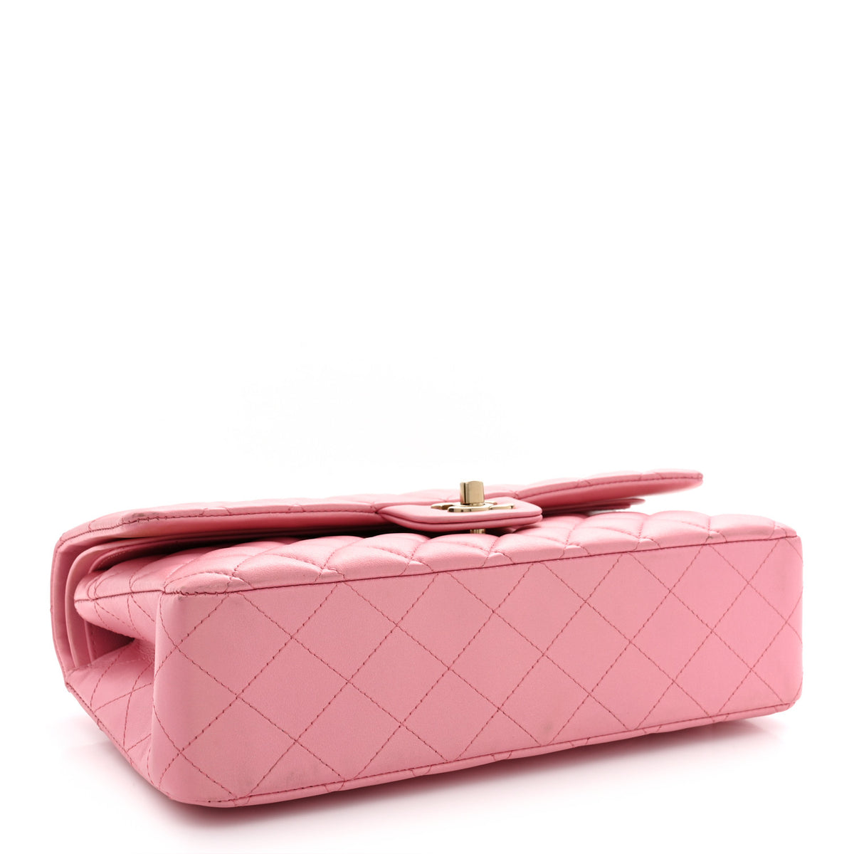 Chanel Iridescent Calfskin Quilted Medium Double Flap Pink 4 of 13