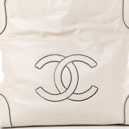 Chanel Calfskin Soho CC Shopper Tote White 11 of 17