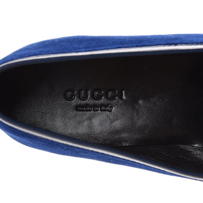 Gucci Velvet Horsebit Womens Jordaan Loafers 36 Blue Cobalt 7 of 8