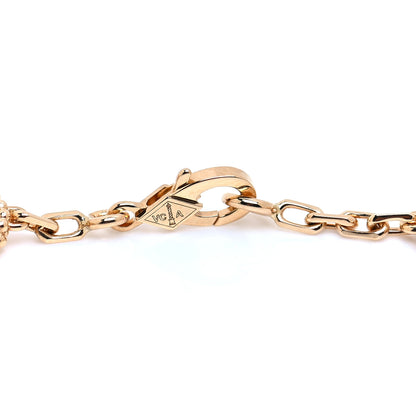 Van Cleef & Arpels 18K Yellow Gold 10 Motifs Guilloche Vintage Alhambra Necklace 3 of 5