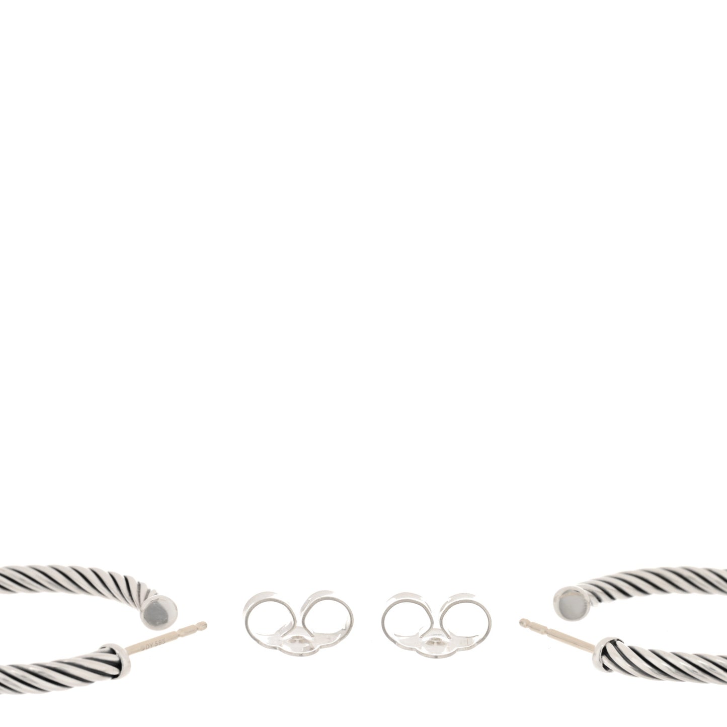 Sterling Silver 32mm Cable Classics Hoop Earrings
