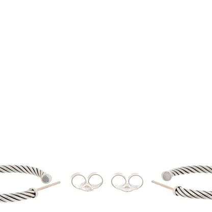 David Yurman Sterling Silver 32mm Cable Classics Hoop Earrings 3 of 4