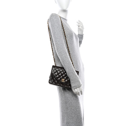 Chanel Lambskin Quilted Round Flap Brown 2 of 10