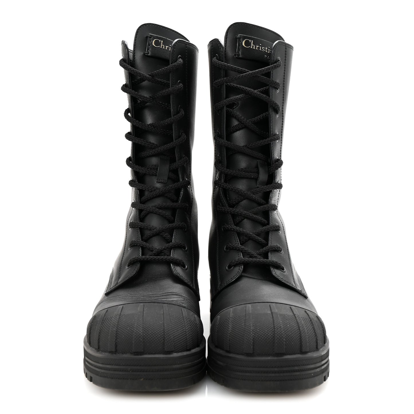 Calfskin Rubber DiorIron Boots 40 Black