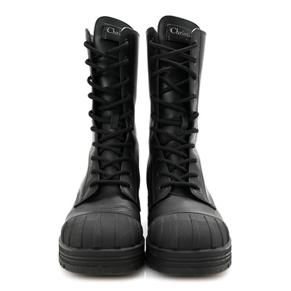 Christian Dior Calfskin Rubber DiorIron Boots 40 Black 3 of 9