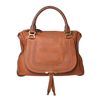 Chloe Calfskin Large Marcie Satchel Tan 1 of 12