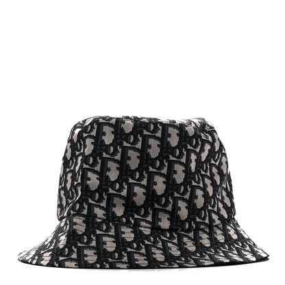 Christian Dior Polyester Cotton Oblique Teddy-D Brim Bucket Hat 58 Black 1 of 8
