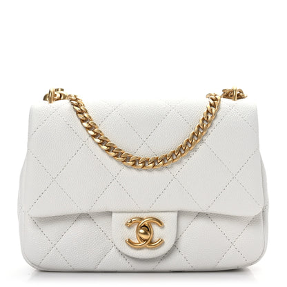 Chanel Caviar Quilted Mini Sweetheart Flap White 1 of 9