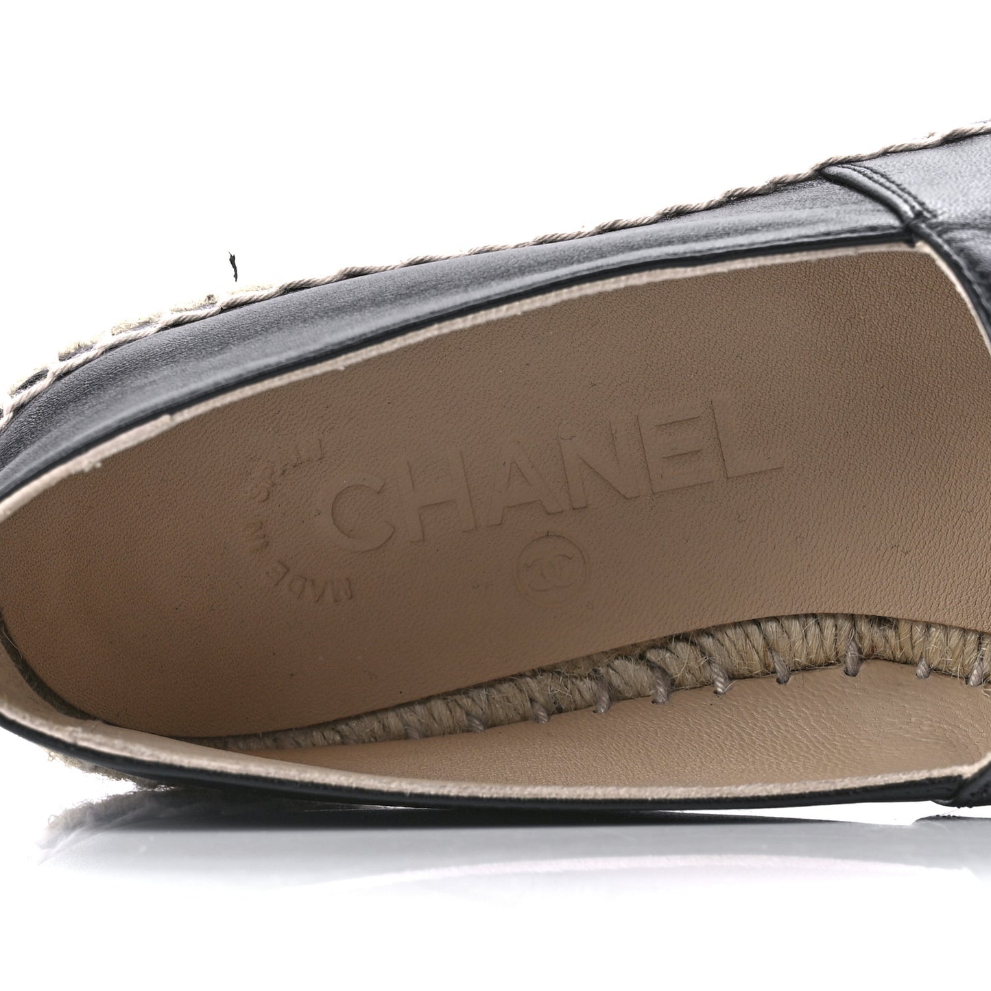 Lambskin CC Espadrilles 37 Black