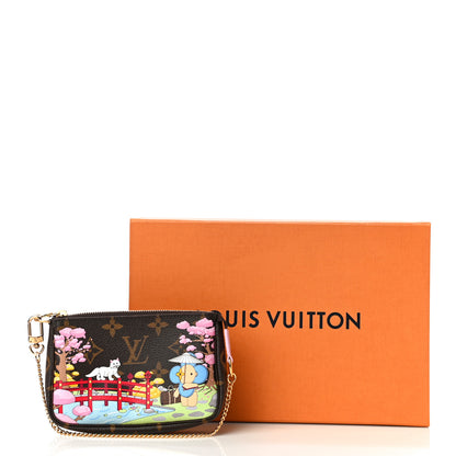 Louis Vuitton Monogram 2021 Christmas Animation Japanese Garden Mini Pochette Accessories Wisteria Pink 11 of 11