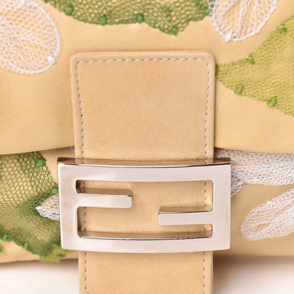 Fendi Nappa Flower Applique Baguette Ivory 8 of 11