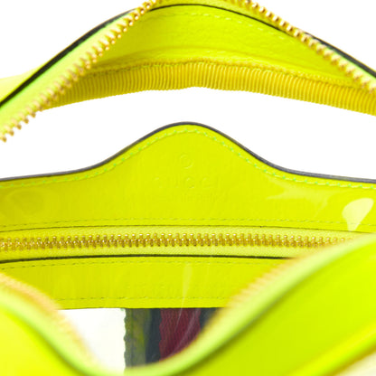 Gucci Vinyl Web Mini Ophidia Transparent Shoulder Bag Yellow Fluo 8 of 10