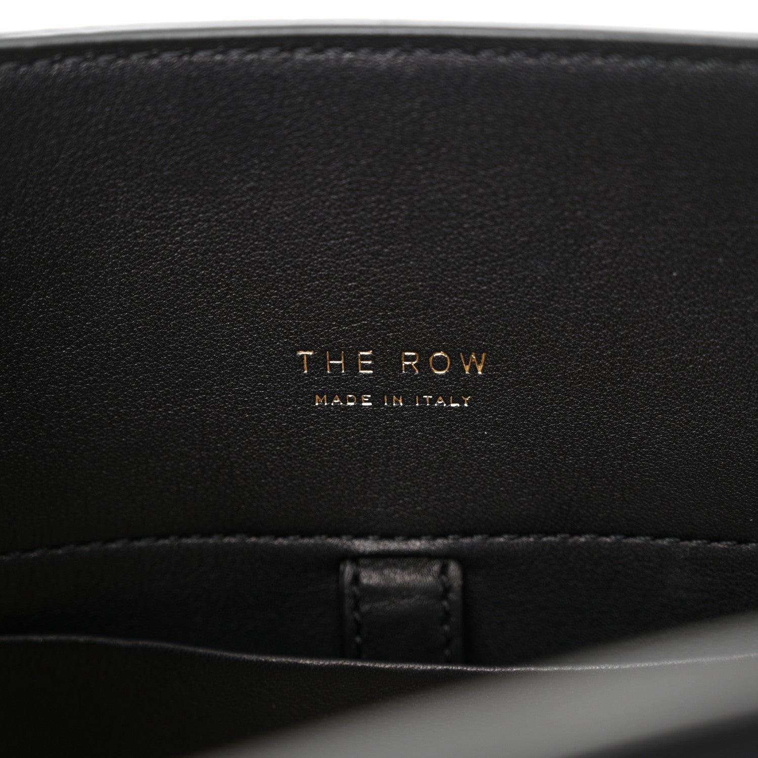 The Row Polished Saddle Calfskin Soft Margaux 10 Bag Black 6 of 10