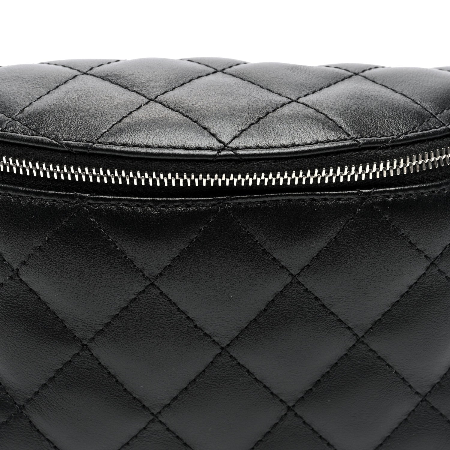 Chanel Calfskin Quilted Waist Belt Bag Black 7 of 9