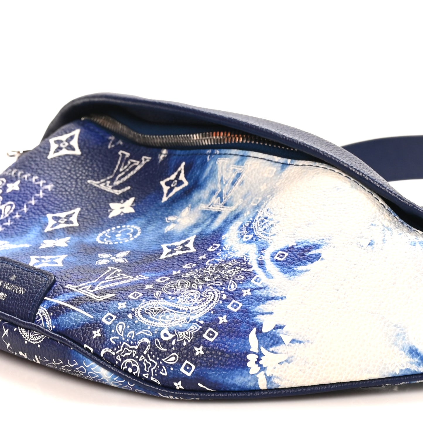 Cowhide Monogram Bandana Discovery Bumbag PM Blue